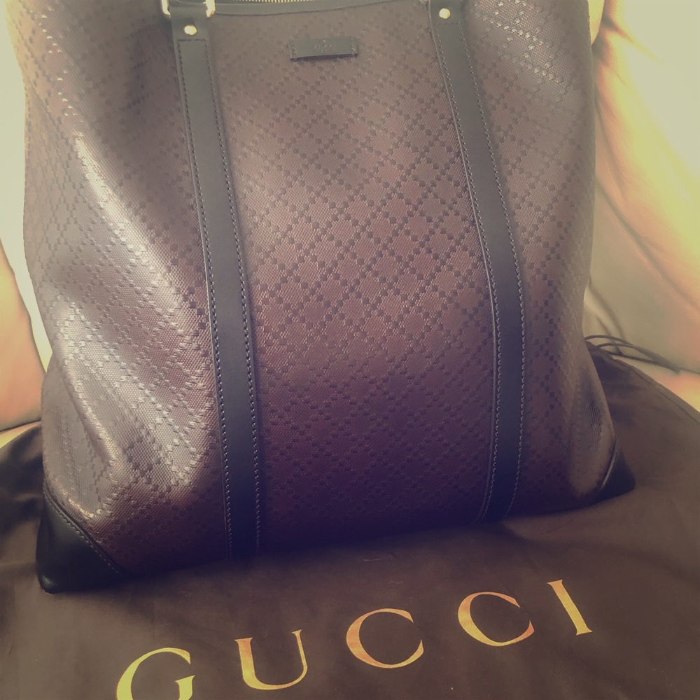 Gucci Large Tote Bag- Dark Brown